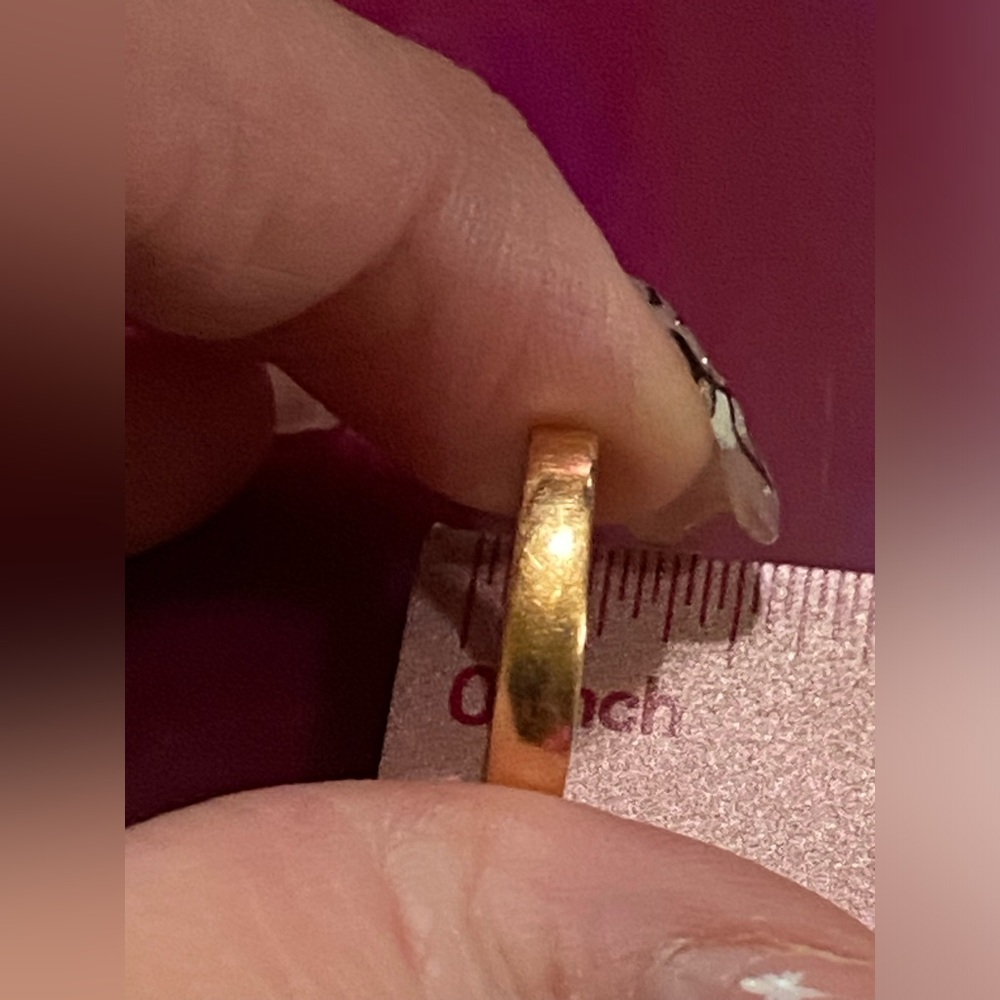 18k Solid Gold Antique Ring Band #6800 Engagement / Wedding / Yourself - Picture 9 of 12